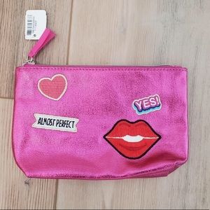 Small makeup/accessories bag pink NEVER BEEN USED